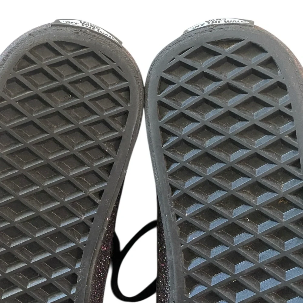 Vans Black Glitter Low-Top Lace-Up Sneakers